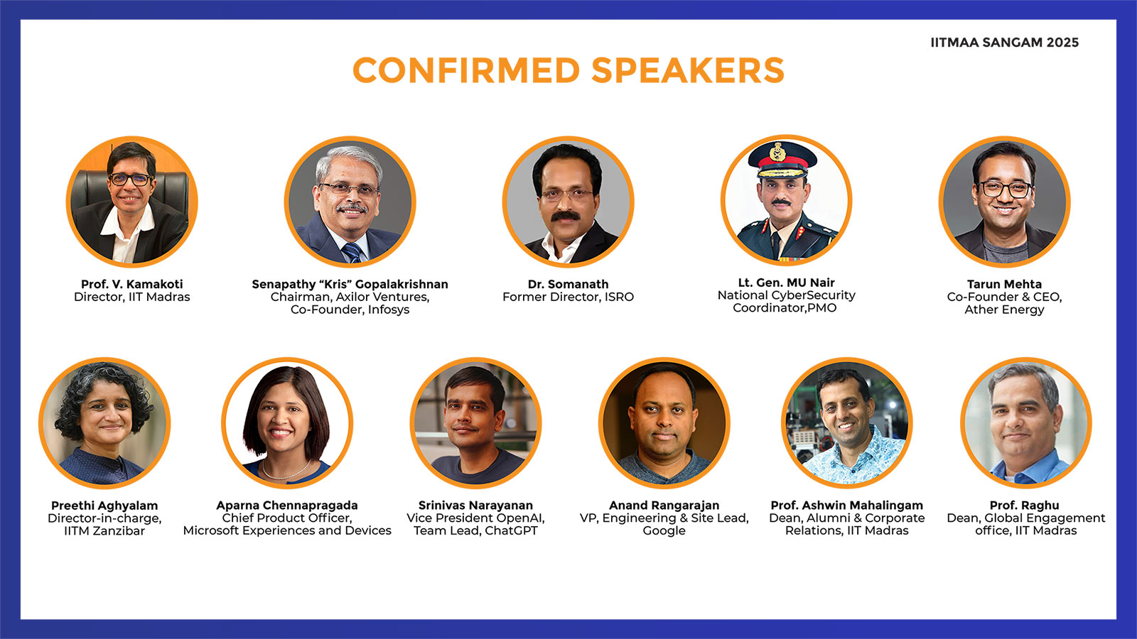 Confirmed Speakers